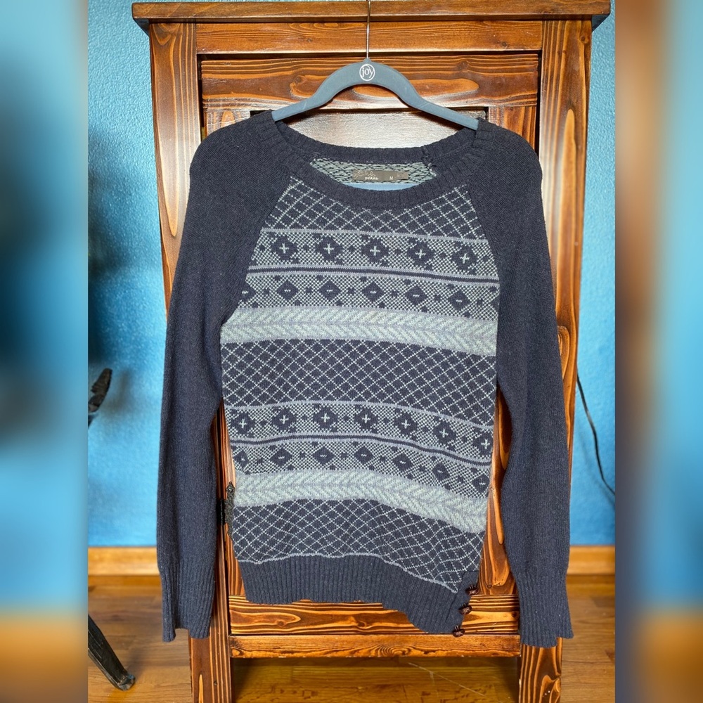 Prana Blue Wool Sweater M